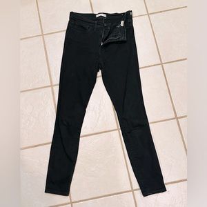 Madewell Black Roadtripper Skinny Jeans Size 27 T Mid Rise Stretchy Pockets